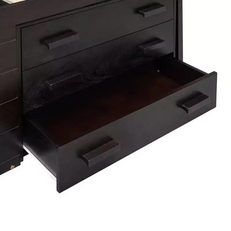 77.4L x 40.5W Modern Design Twin Size Loft Bed with Cabinet and Shelf, Designed for your safety