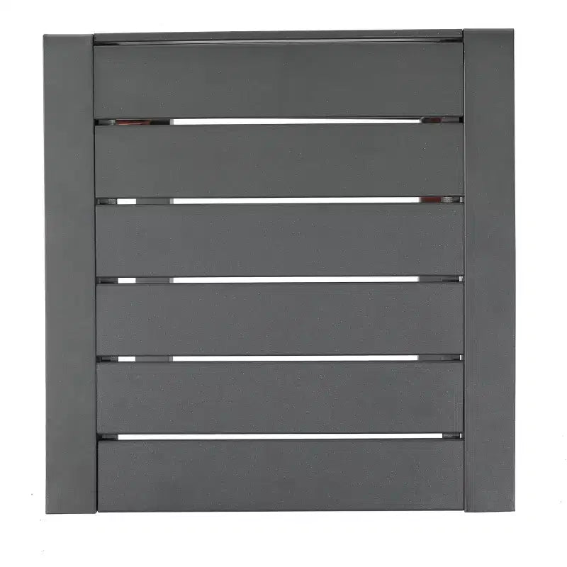 End Table Fashionable Modern Aluminium Side Table with Storage Gray