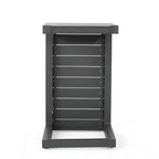 End Table Fashionable Modern Aluminium Side Table with Storage Gray