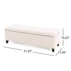 Modern Indoor Boucle Storage Ottoman