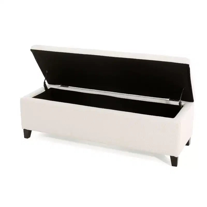 Modern Indoor Boucle Storage Ottoman