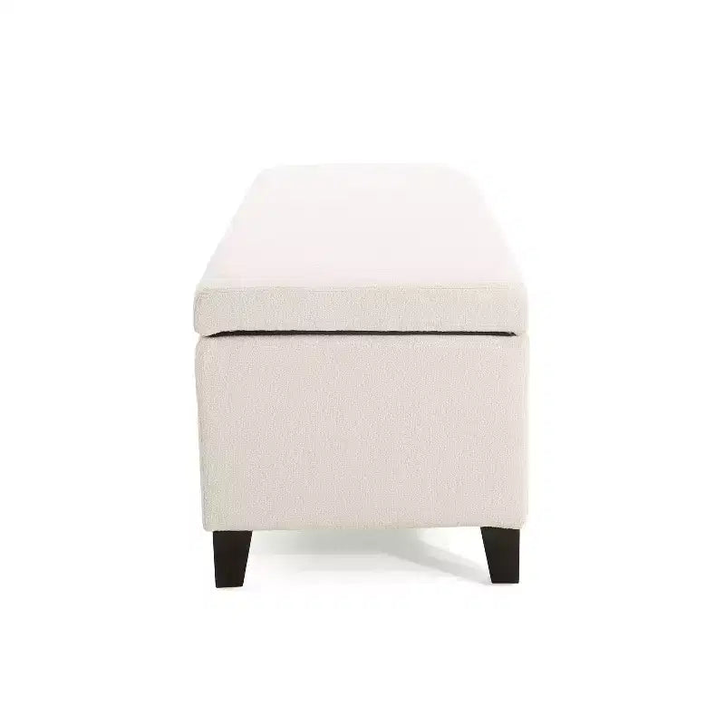 Modern Indoor Boucle Storage Ottoman
