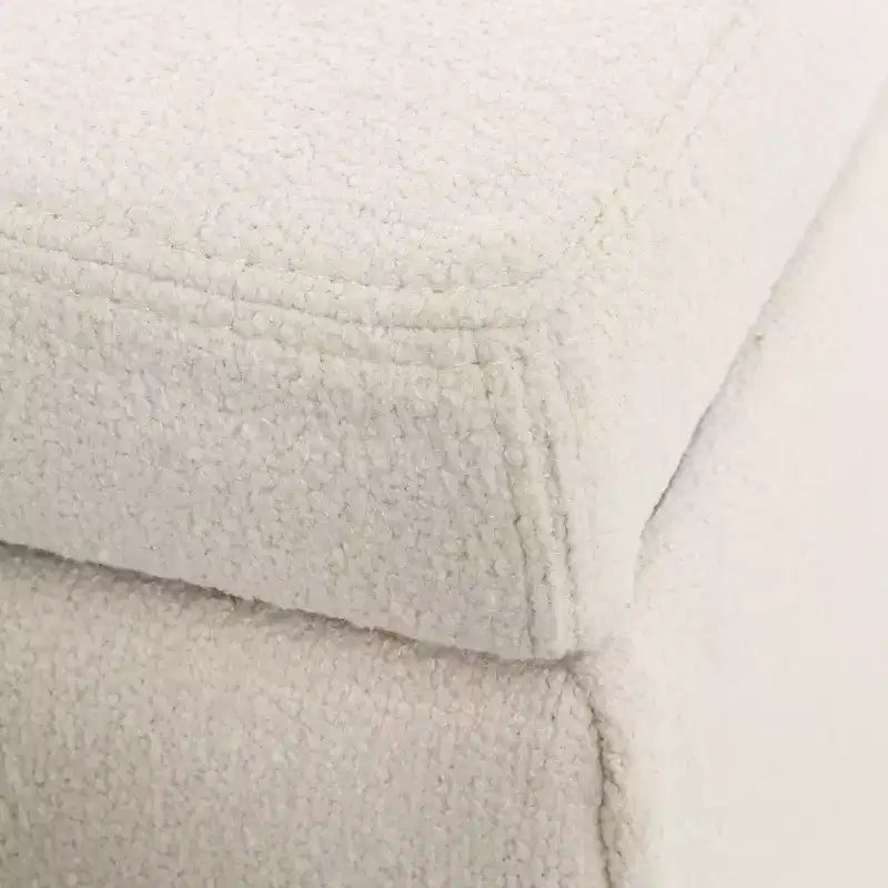 Modern Indoor Boucle Storage Ottoman