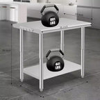 Heavy Duty Stainless Steel Work Table, Adjustable Height Utility Table for Home, Garage, and Restaurant Use