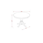Dining Table Made of Rubber Wood, 36 Inch Round