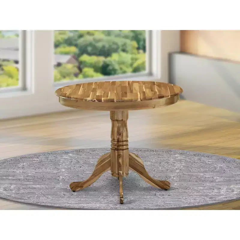 Dining Table Made of Rubber Wood, 36 Inch Round