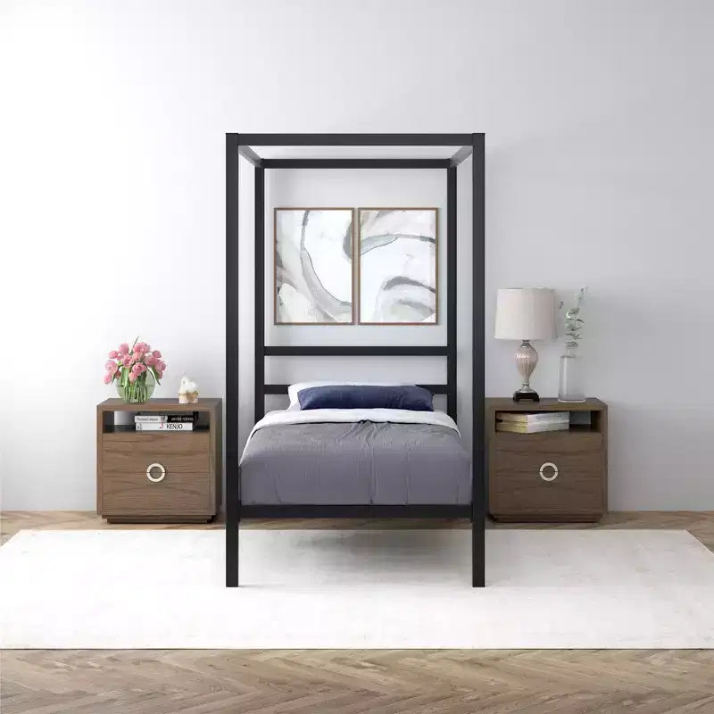Modern Metal Canopy Bed
