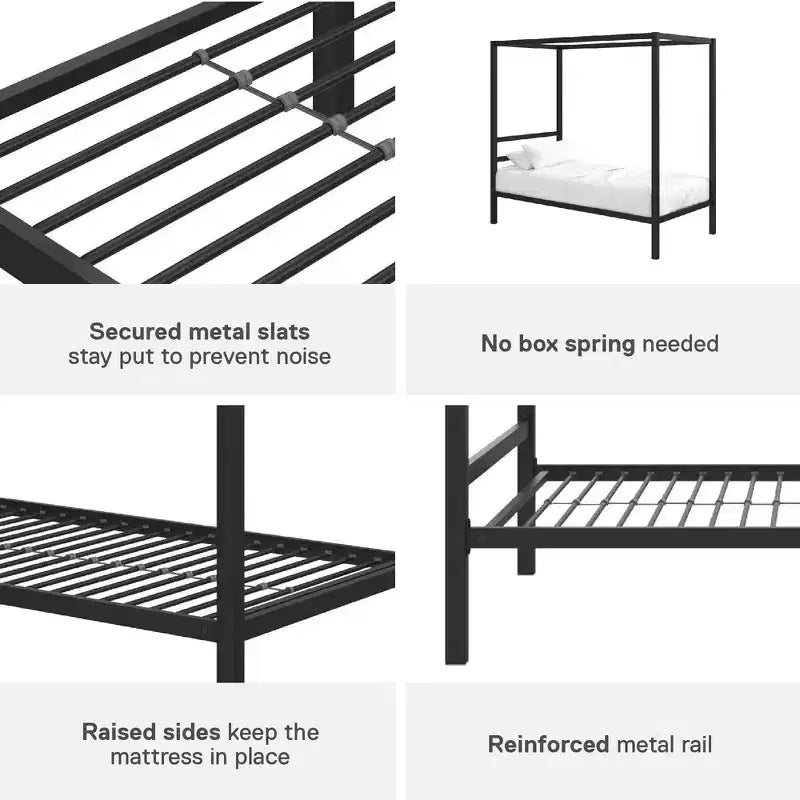 Modern Metal Canopy Bed