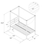 Modern Metal Canopy Bed