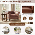 Club Chair with Scrolled Arms, Nailhead Trim, and Solid Wood Legs