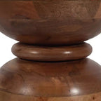 Unieke bijzettafel, zijtafel of klein nachtkastje voor woondecoratie - moderne gepolijste mangohouten tafel ideaal voor kleine ruimtes - 18 goud