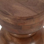 Unieke bijzettafel, zijtafel of klein nachtkastje voor woondecoratie - moderne gepolijste mangohouten tafel ideaal voor kleine ruimtes - 18 goud