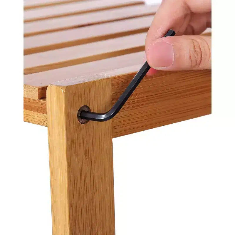 Bamboo Storage Shelf, 5-Tier Shelving Unit, Multifunctional, in the Entryway, Bathroom, 10.2 x 23.6 x 51.2 Inches