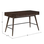 Wood 3-Drawer Writing Desk