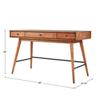 Wood 3-Drawer Writing Desk