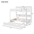 Full over Full Bunk Bed & Bed Frame with Trundle & Built-in Storage