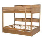 Full over Full Bunk Bed & Bed Frame with Trundle & Built-in Storage