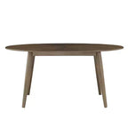 63 Mid-Century Walnut Oval Dining Table