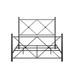 Double X Black Metal Queen Bed