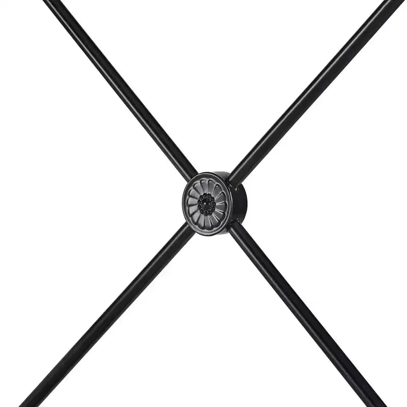 Double X Black Metal Queen Bed