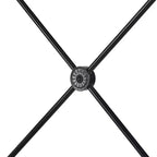 Double X Black Metal Queen Bed