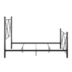 Double X Black Metal Queen Bed