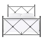 Double X Black Metal Queen Bed