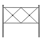Double X Black Metal Queen Bed