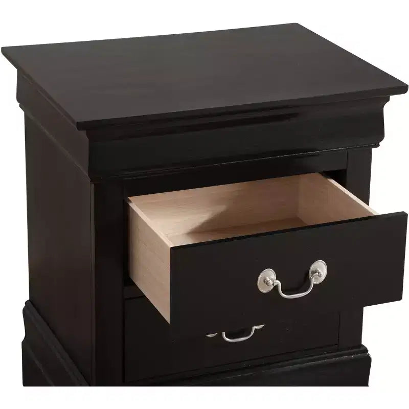 Rectangle Cherry Wood Nightstand For Living Room and Bedroom