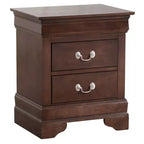 Rectangle Cherry Wood Nightstand For Living Room and Bedroom