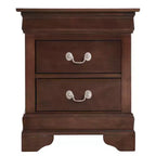 Rectangle Cherry Wood Nightstand For Living Room and Bedroom