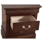Rectangle Cherry Wood Nightstand For Living Room and Bedroom