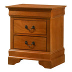 Rectangle Cherry Wood Nightstand For Living Room and Bedroom