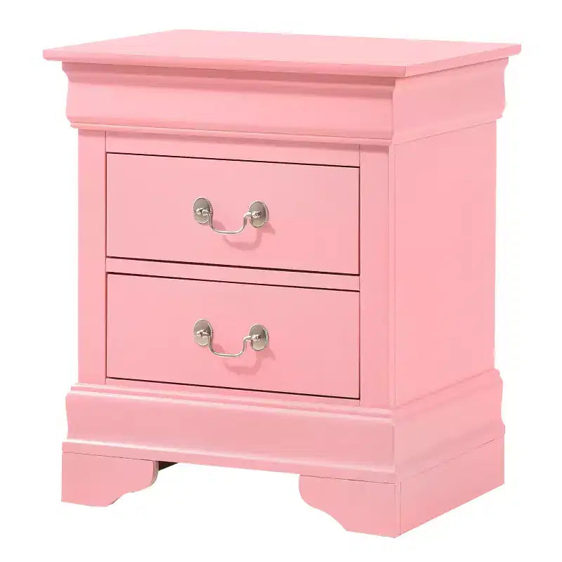 Rectangle Cherry Wood Nightstand For Living Room and Bedroom