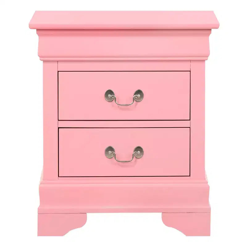 Rectangle Cherry Wood Nightstand For Living Room and Bedroom