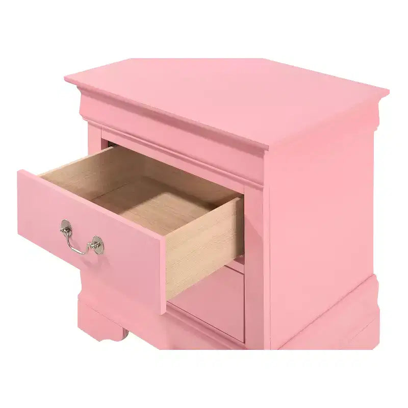 Rectangle Cherry Wood Nightstand For Living Room and Bedroom