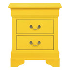 Rectangle Cherry Wood Nightstand For Living Room and Bedroom