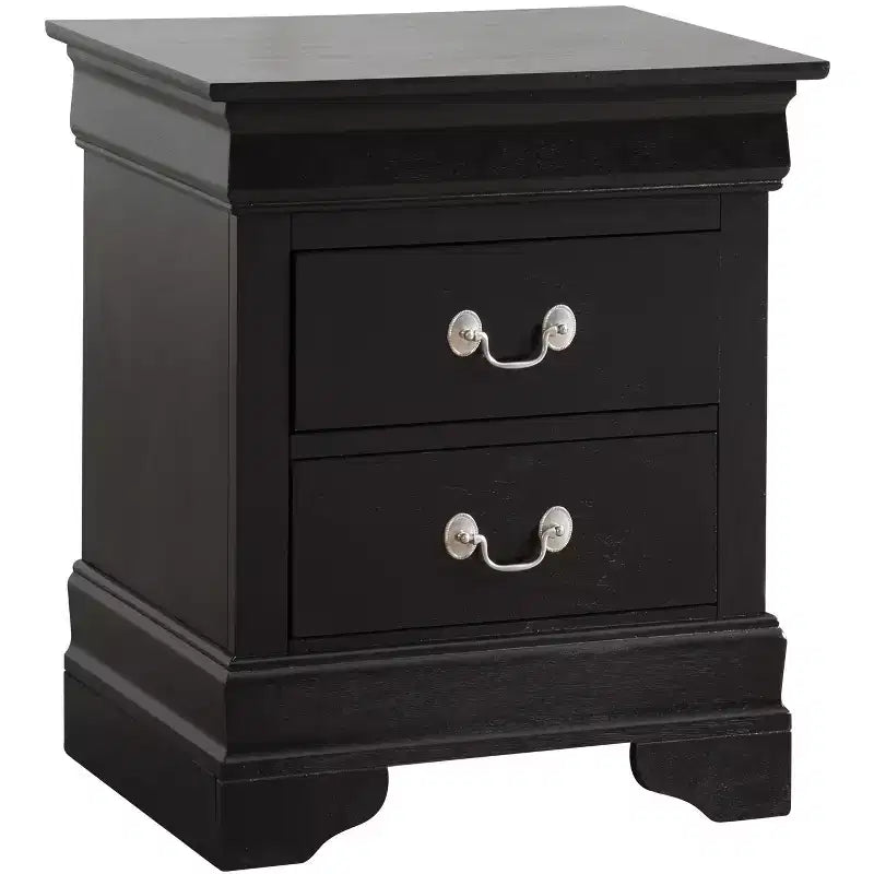 Rectangle Cherry Wood Nightstand For Living Room and Bedroom