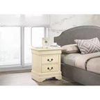 Rectangle Cherry Wood Nightstand For Living Room and Bedroom