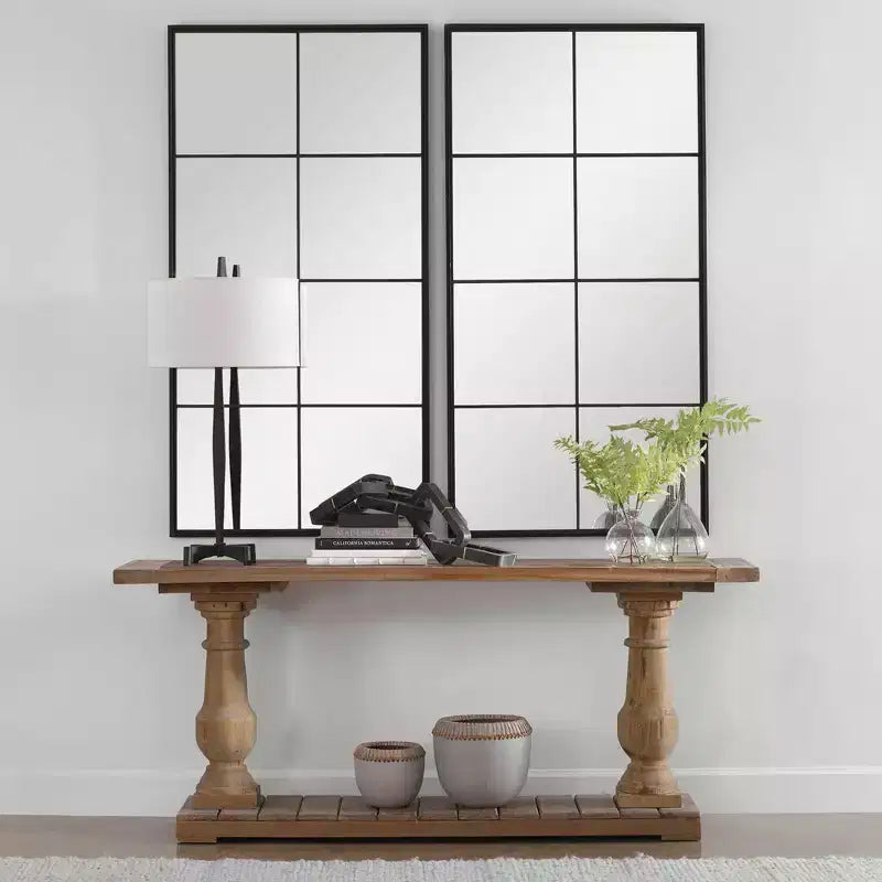 Wrought-Iron Black 30 x 60 Wall Mirror
