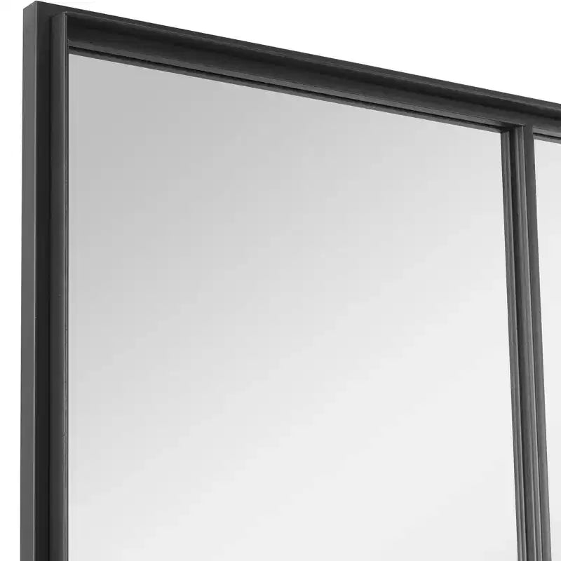 Schwarzer Schmiedeeisen-Wandspiegel 30 x 60
