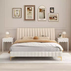 White Nightstand End Table Playful Bed Beside Table Storage Sofa Side Table with Drawer & Wavy Apron