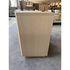 Light Wood Bedside Nightstand with 3 Drawers & Convenient Charging Station for Bedroom