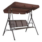 3-Seat Patio Swing Chair, Adjustable Canopy, Heavy-Duty Steel Frame, Waterproof & UV Resistant, 500 LBS Capacity, for Garden, Backyard, Lawn