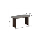 67 Walnut Solid Wood Double Pedestal Base Oval Dining Table