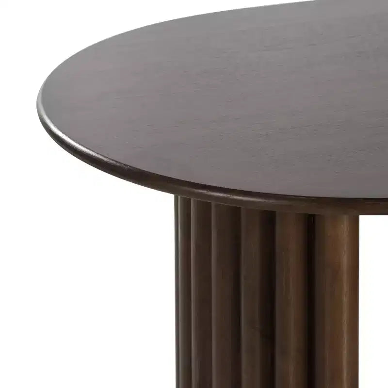67 Walnut Solid Wood Double Pedestal Base Oval Dining Table