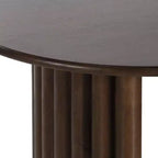 67 Walnut Solid Wood Double Pedestal Base Oval Dining Table