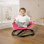Kids Swivel Chair, 220 lbs Capacity, Elephant Shape Sensory Spinning Chair with Non-Slip Metal Base, Toddler Sit & Spin Seat, Red