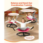Kids Swivel Chair, 220 lbs Capacity, Elephant Shape Sensory Spinning Chair with Non-Slip Metal Base, Toddler Sit & Spin Seat, Red