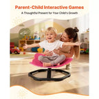 Kids Swivel Chair, 220 lbs Capacity, Elephant Shape Sensory Spinning Chair with Non-Slip Metal Base, Toddler Sit & Spin Seat, Red
